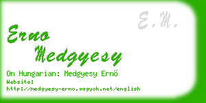 erno medgyesy business card